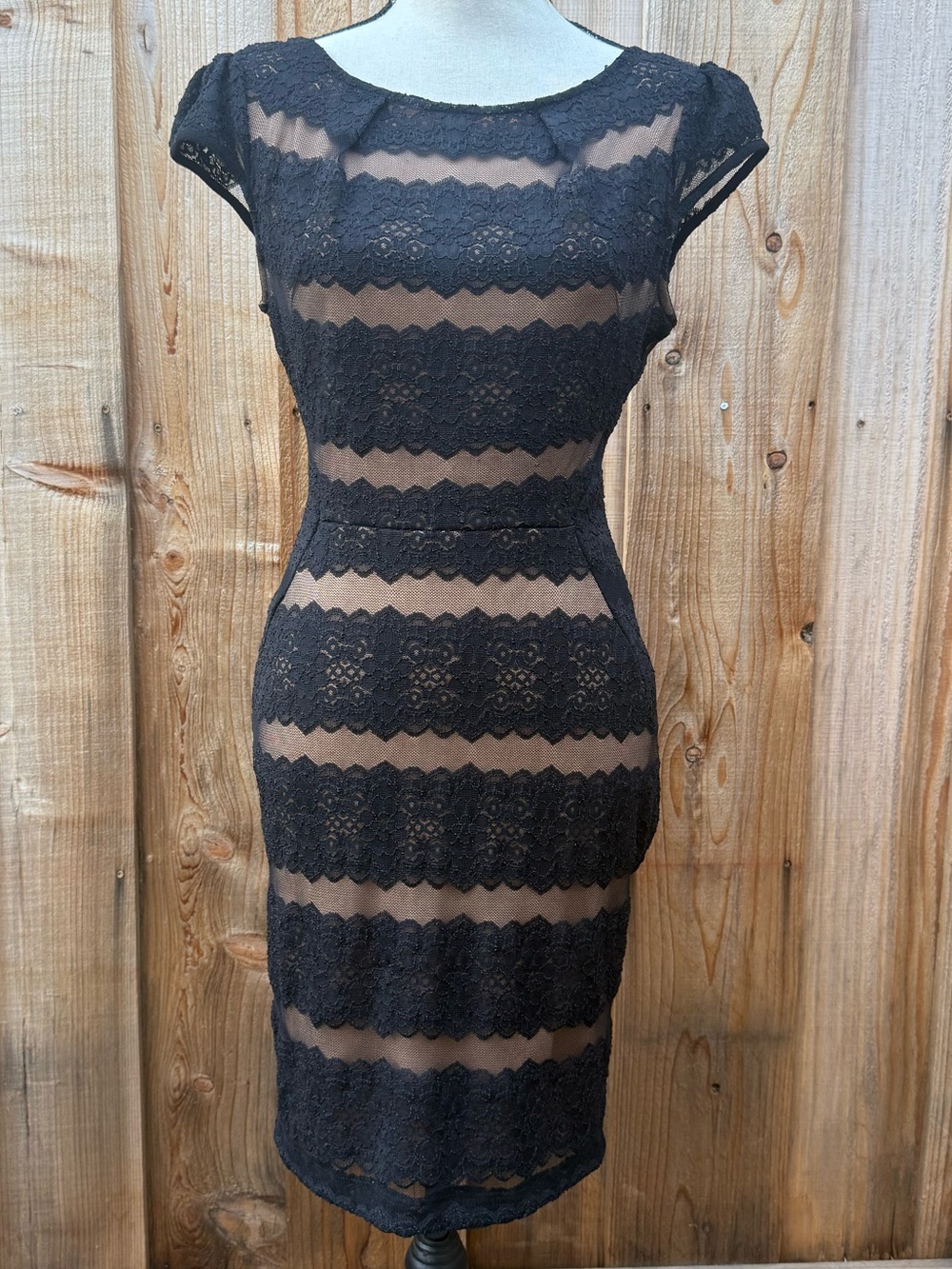 Mystic Black Lace Midi Dress